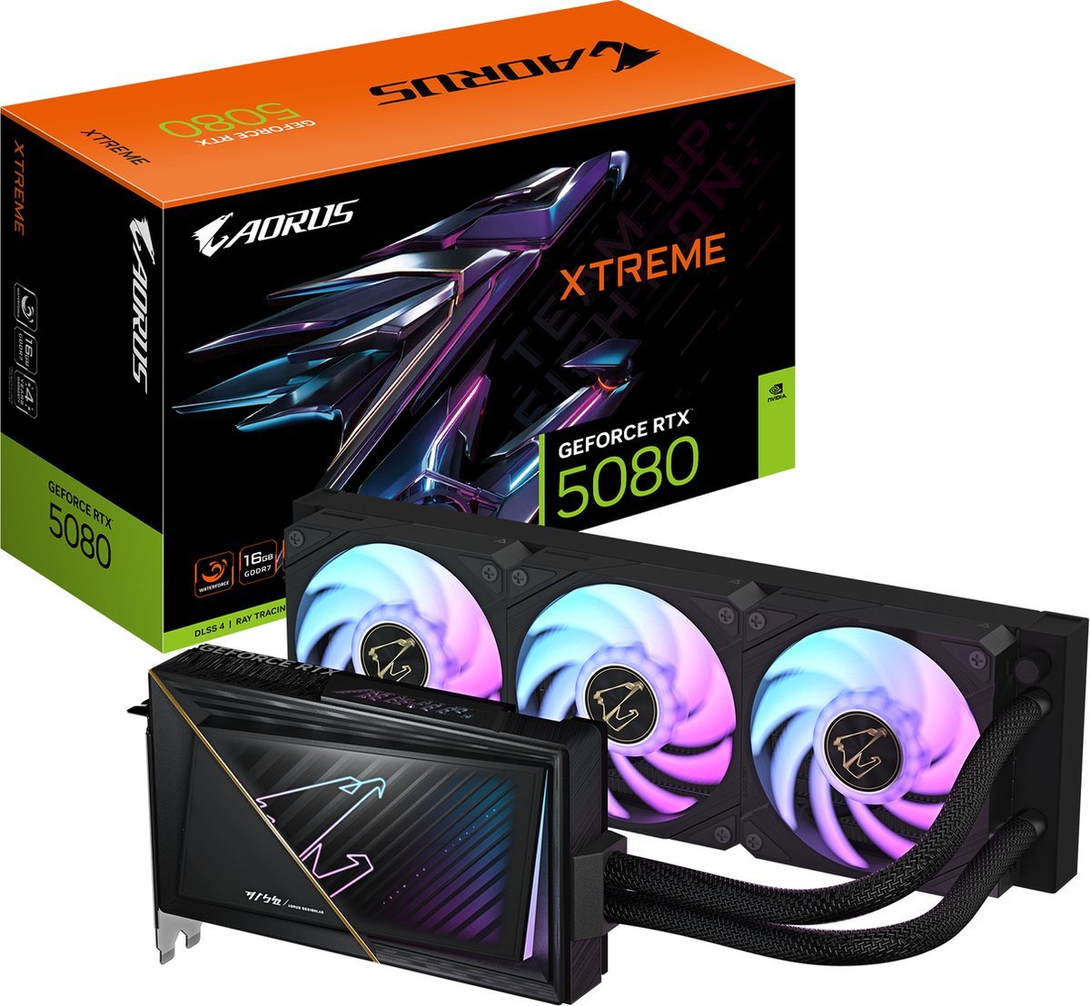 AORUS GeForce RTX 5080 XTREME WATERFORCE 16GB Videokaart (Black) - afbeelding 9