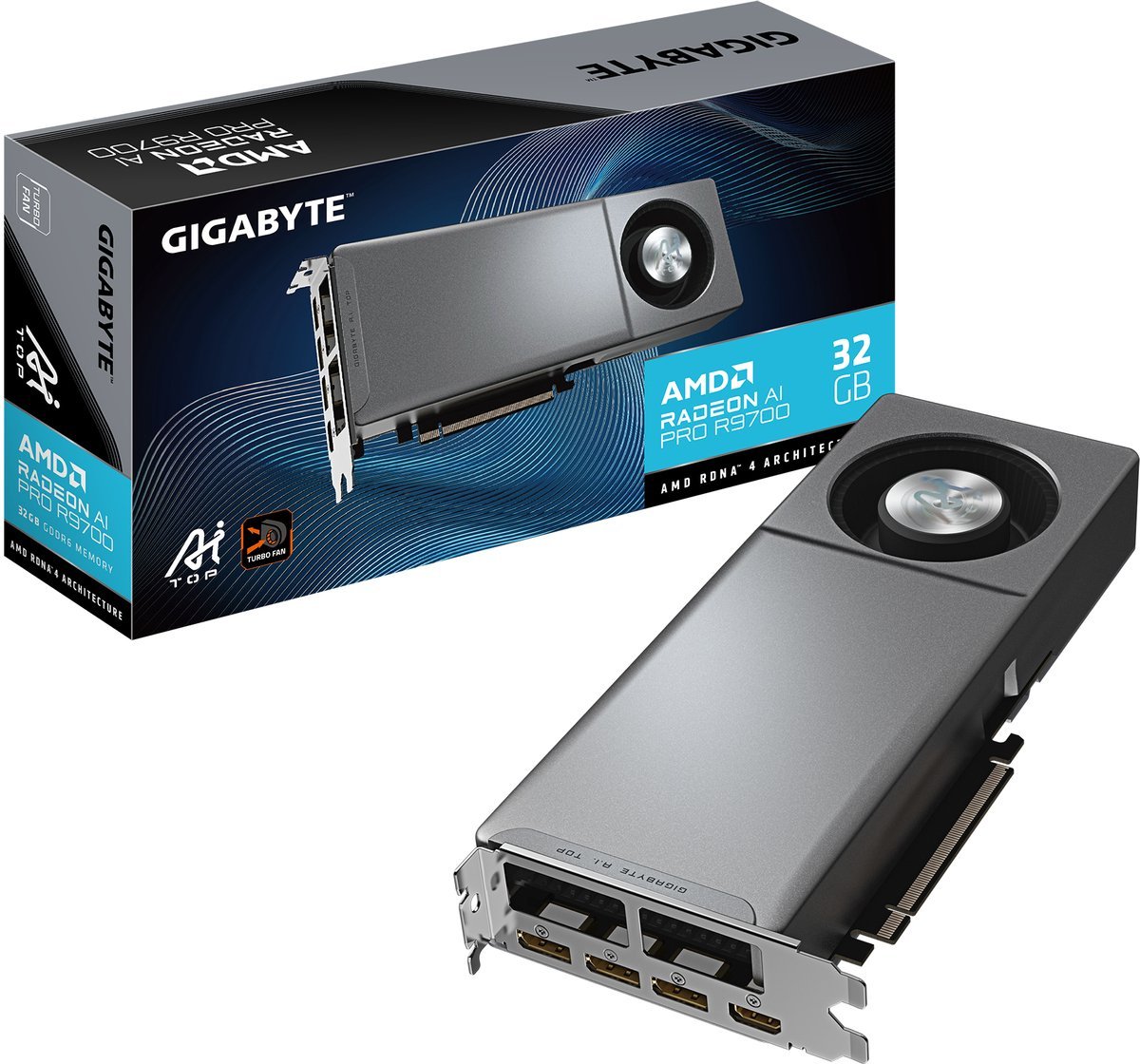 GIGABYTE GIGABYTE Radeon AI PRO R9700 AI TOP 32G grafische kaart