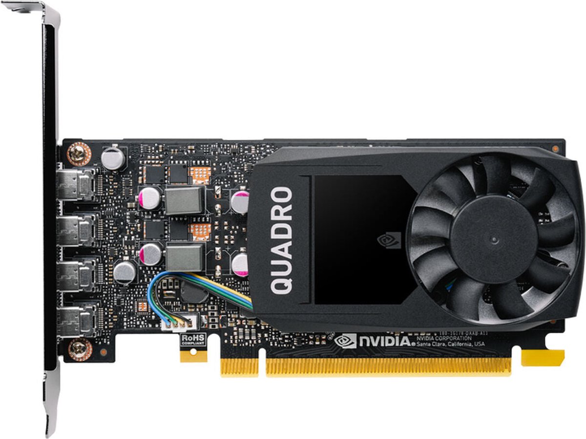 PNY NVIDIA Quadro P1000 V2 4GB Videokaart (Black) - afbeelding 3