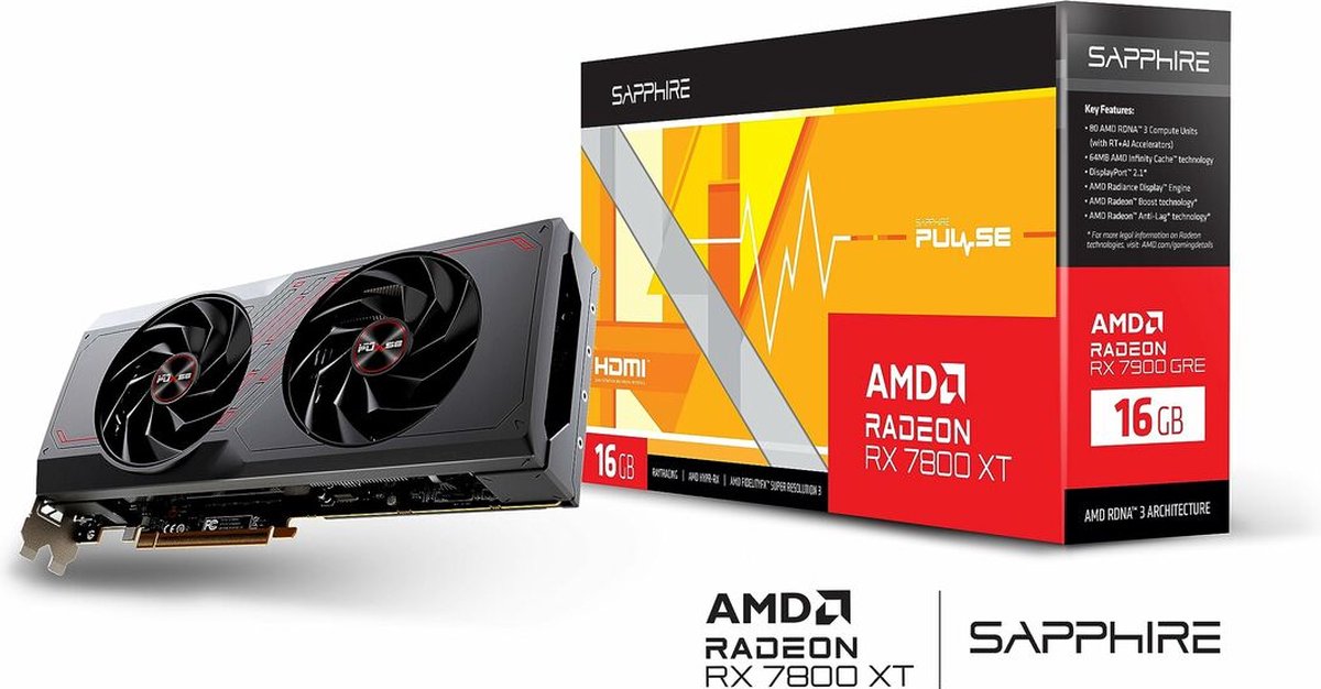 Sapphire Pulse Radeon RX 7800 XT 16GB GDDR6 Videokaart - afbeelding 10