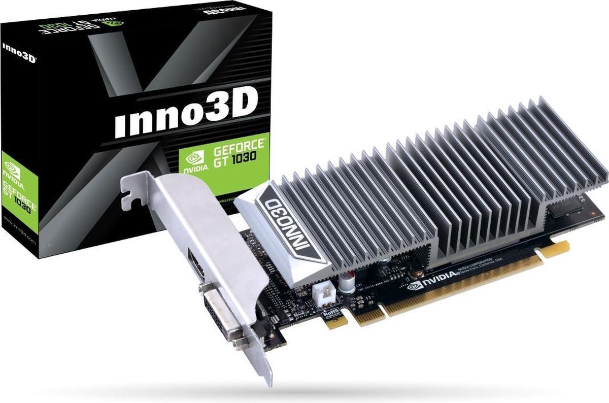 Gt 1030 2Gb Gddr5 Lp - Inclusief Low Profile Brackets - Inno3D Geforce - Videokaart