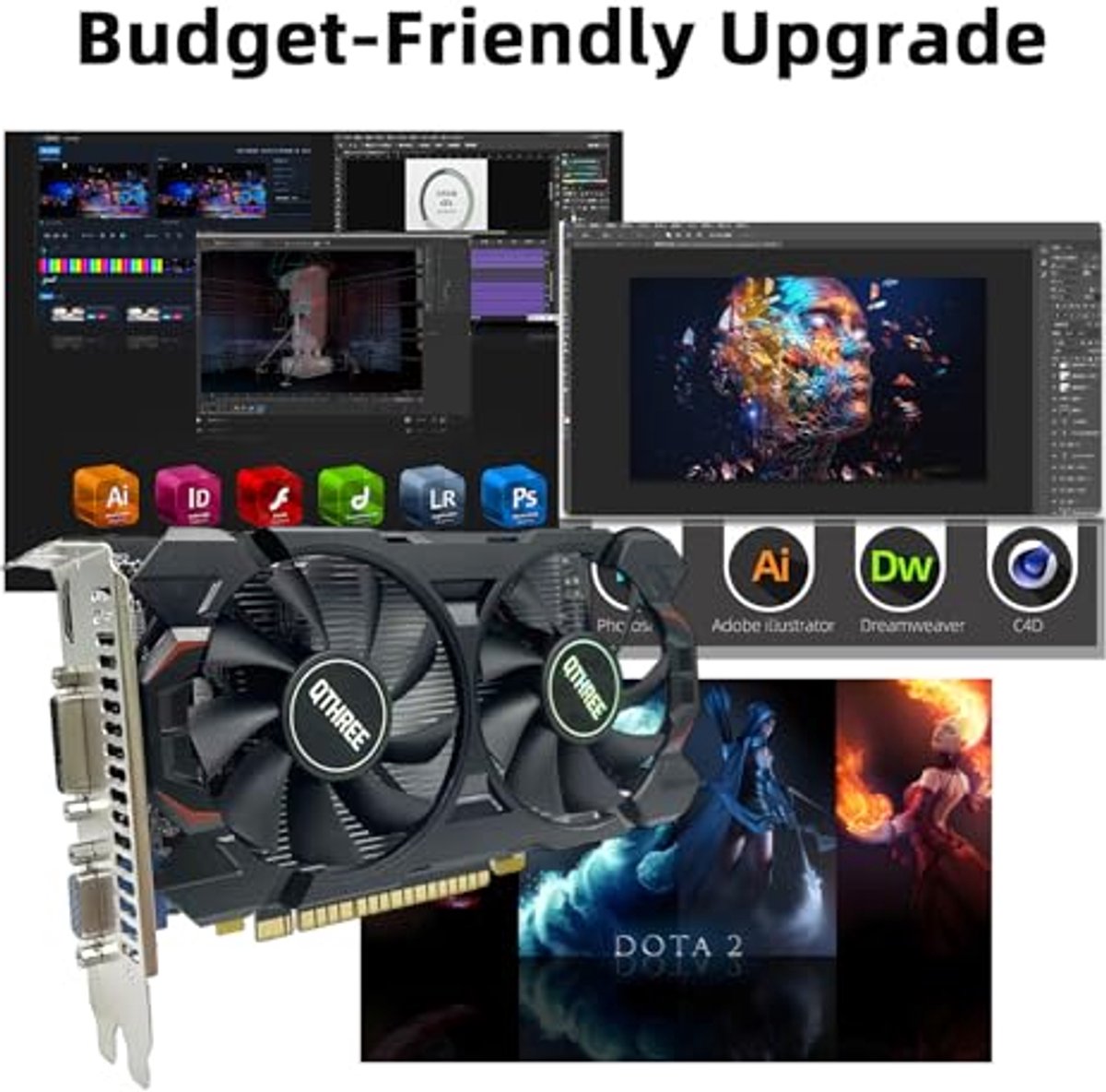 750 Grafische Kaart Voor Optimale Gamingervaring Videokaart (Silver (Black) - afbeelding 8