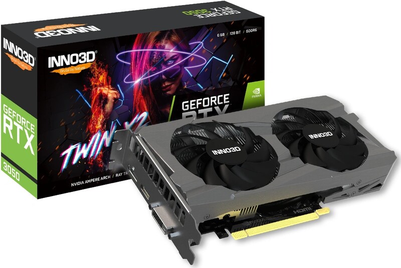 Inno3d geforce rtx 3050 twin x2 oc 2 orig - INNO3D GeForce RTX 3050 Twin X2 6GB V2 Special Videokaart