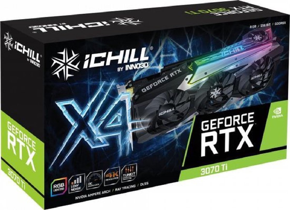 Inno3D Geforce Rtx 3070 Ti Ichill X4 - Pcie 4.0 X16 - 1 X Hdmi, 3 X Displayport videokaart - afbeelding 2