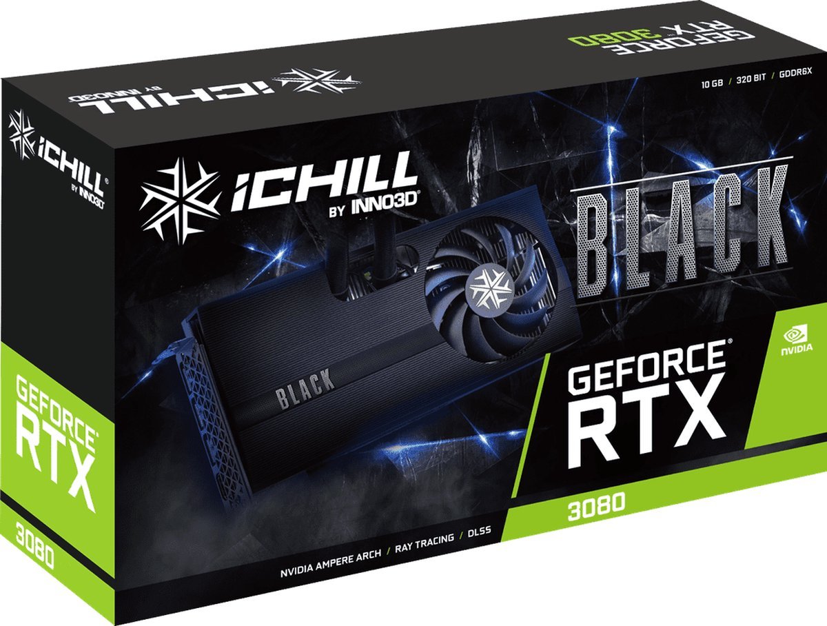 Inno3D Geforce Rtx 3080 Ichill Black Lhr videokaart - afbeelding 2