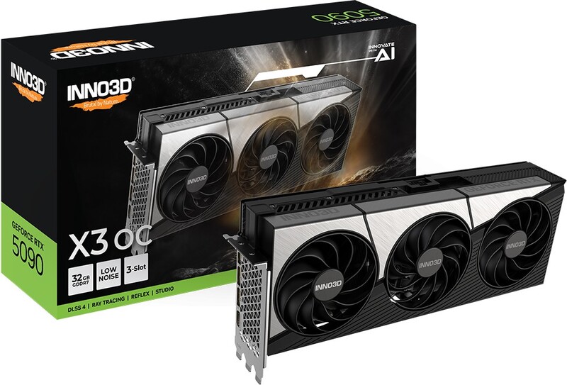 Inno3d geforce rtx 5090 x3 oc 3 orig - INNO3D GeForce RTX 5090 X3 OC 32GB Videokaart