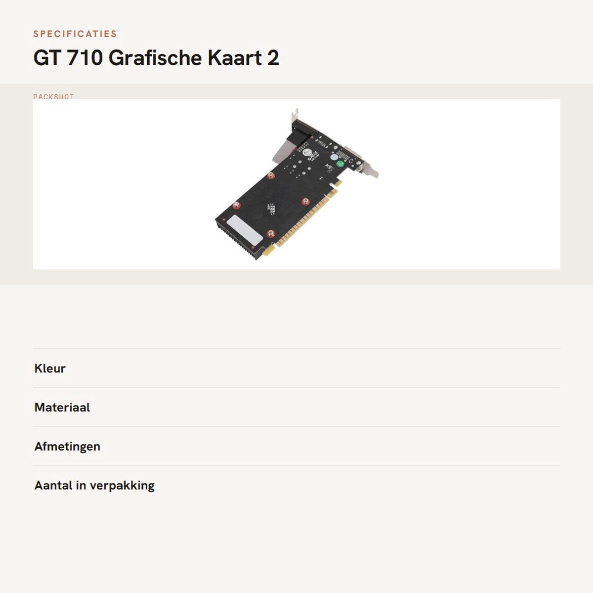 GT 710 2GB Videokaart - afbeelding 7