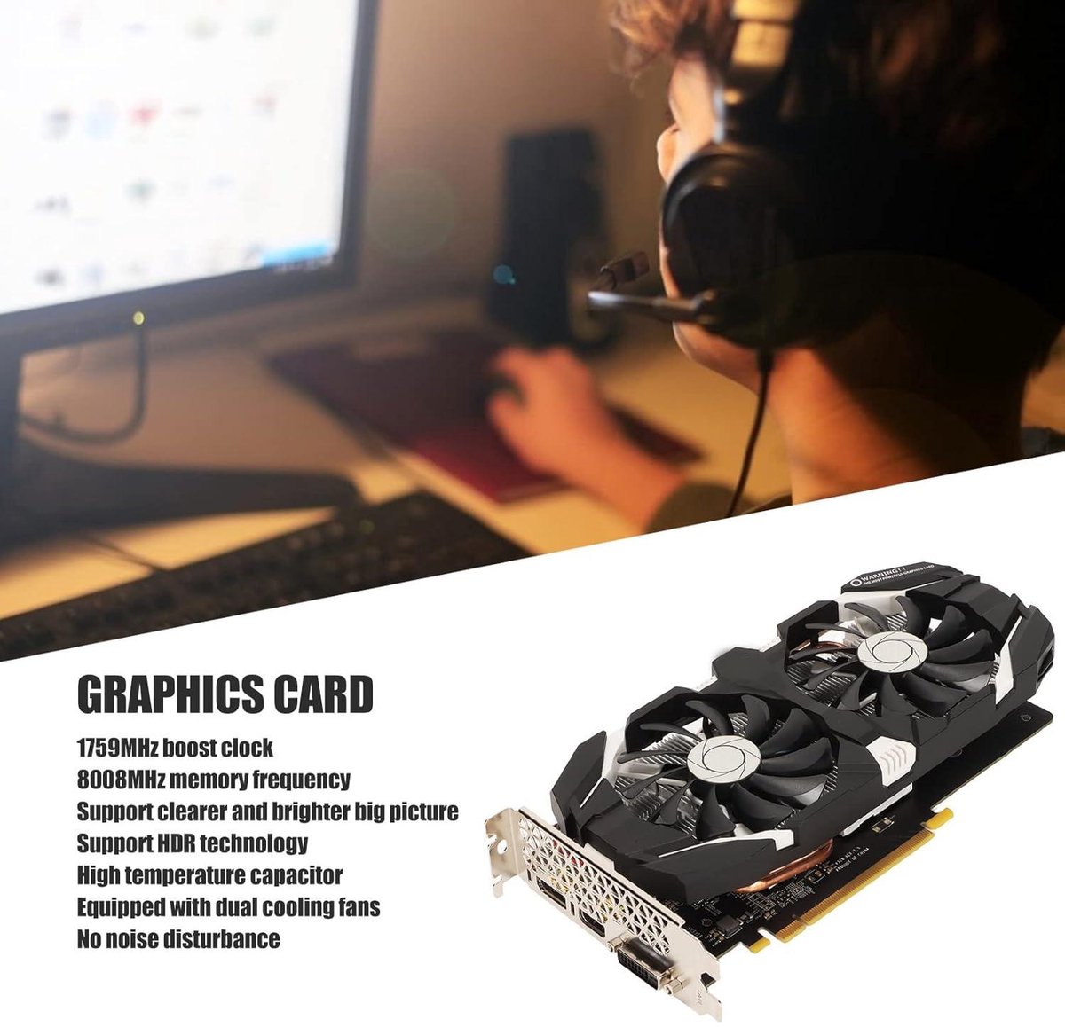 NVIDIA GeForce GTX 1060 6GB GDDR5 192-bit Dual Fan Grafische Kaart - afbeelding 3