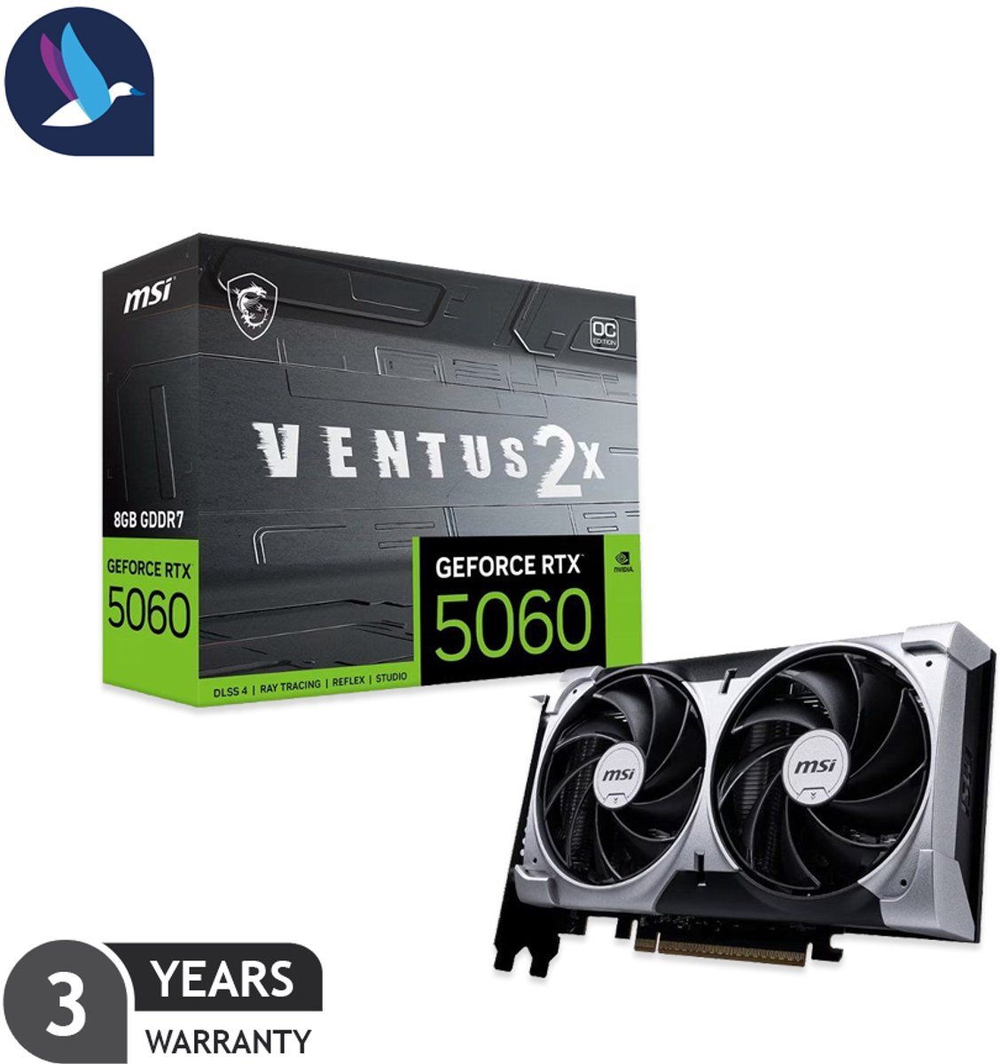 Kooiker Kooiker Upgrade-Kit Videokaart - Msi Geforce Rtx 5060 8G Ventus 2X Oc - Inclusief Assemblage