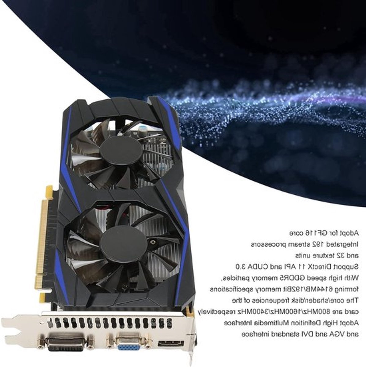 Krachtige Krachtige 6Gb Gaming Grafische Kaart Met 192Bit Gddr5, Dual Fans En Hdmi Vga Dvi Interface Voor Desktop Gaming Pc