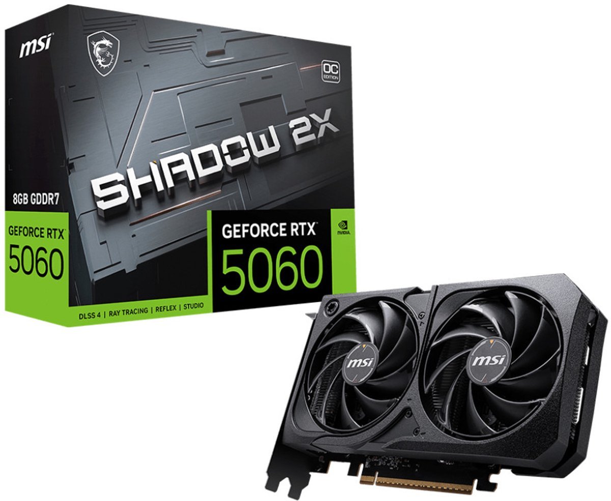 MSI Msi Geforce Rtx 5060 8G Shadow 2X Oc Nvidia 8 Gb Gddr7