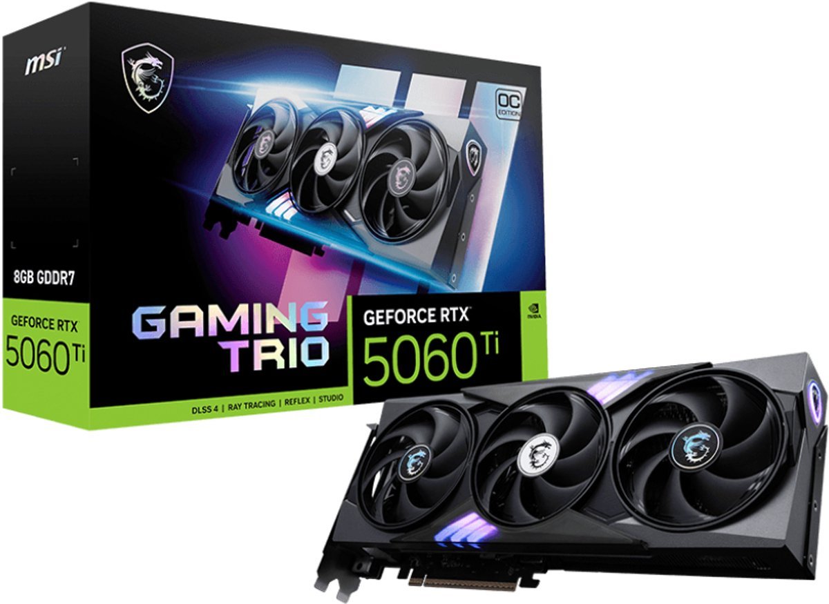 Msi Geforce Rtx 5060 Ti 8G Gaming Trio Oc Nvidia 8 Gb Gddr7