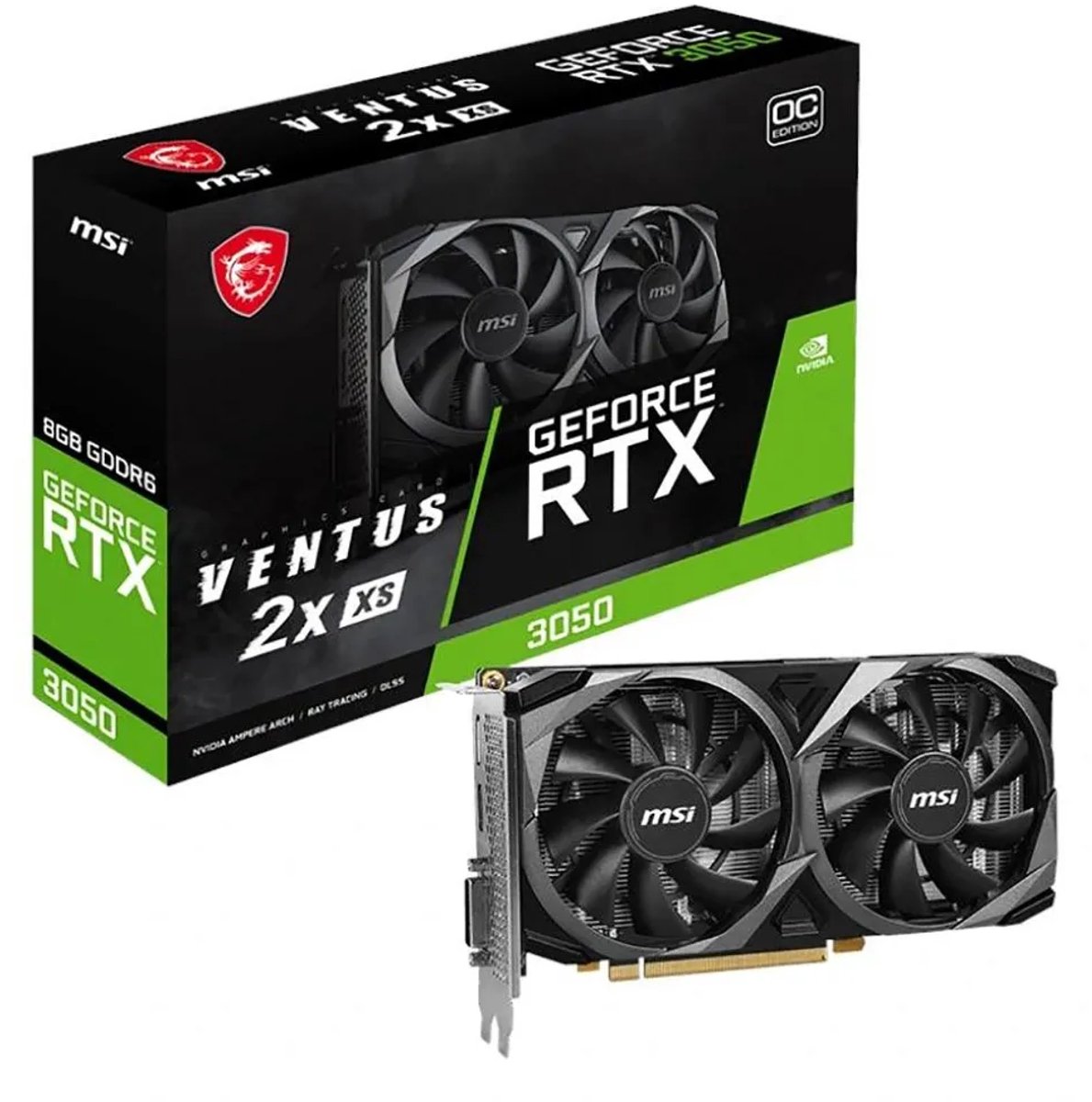 GeForce RTX 3050 VENTUS 2X XS OC 8GB Videokaart (Black) - afbeelding 8