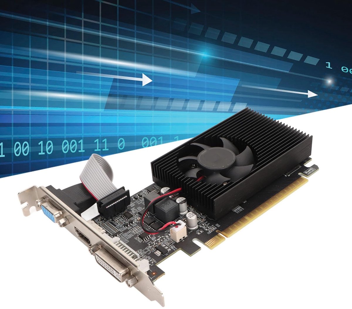 Onf3 gt730 4 gb ddr3 stille koelven 2 orig - Onf3 GeForce GT 730 4GB DDR3 Videokaart