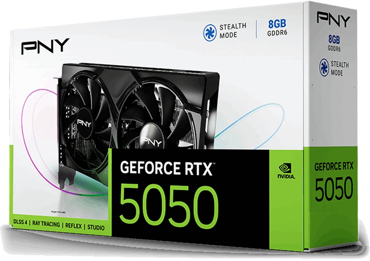 Pny geforce rtx 5050 nvidia 8 gb 873360 3 orig - PNY GeForce RTX 5050 Dual Fan 8GB Videokaart (Black)