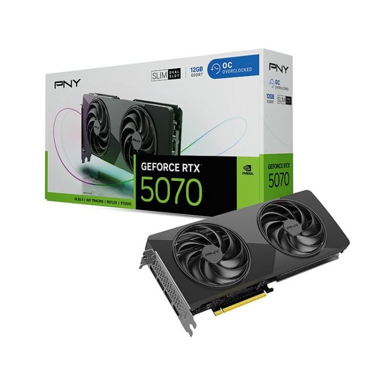 PNY PNY GeForce RTX 5070 SLIM OC 12 GB grafische kaart