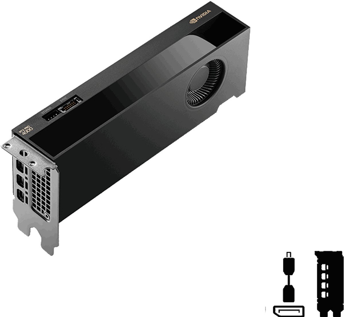 PNY PNY NVIDIA RTX PRO 4000 SFF Blackwell 24GB SB grafische kaart