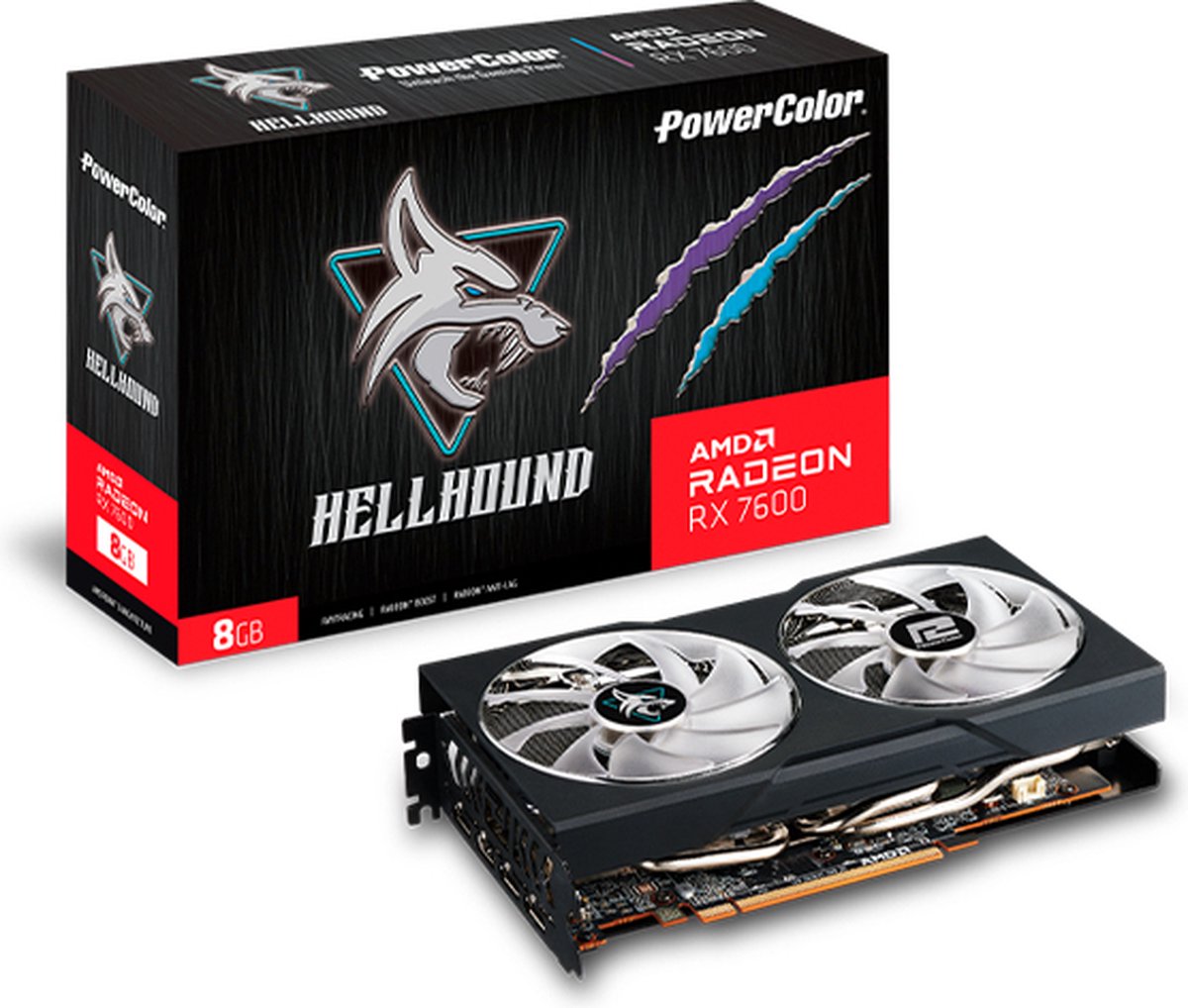 Hellhound AMD Radeon RX 7600 8GB GDDR6 OC - afbeelding 2