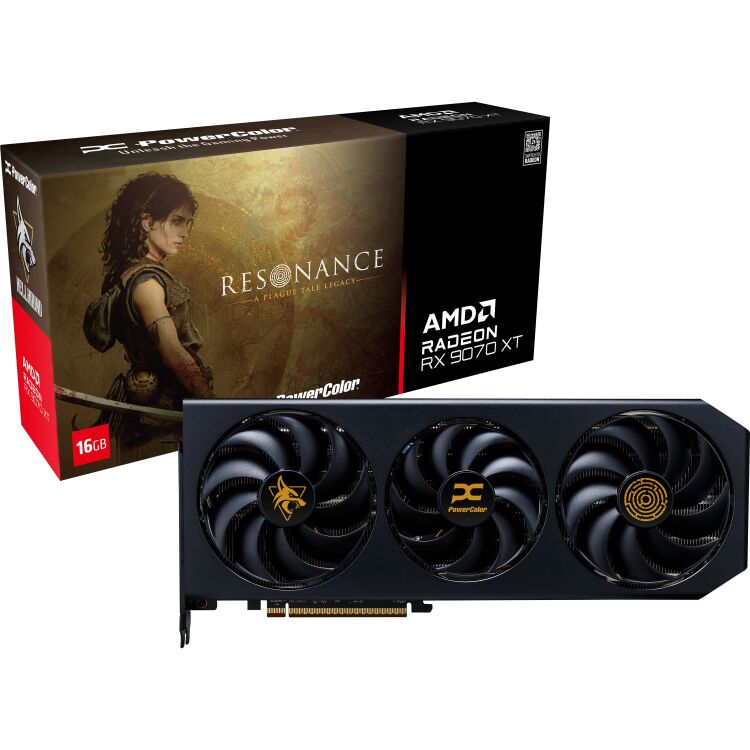 PowerColor PowerColor Radeon RX 9070 XT Hellhound 16GB GDDR6 Resonance Edition grafische kaart