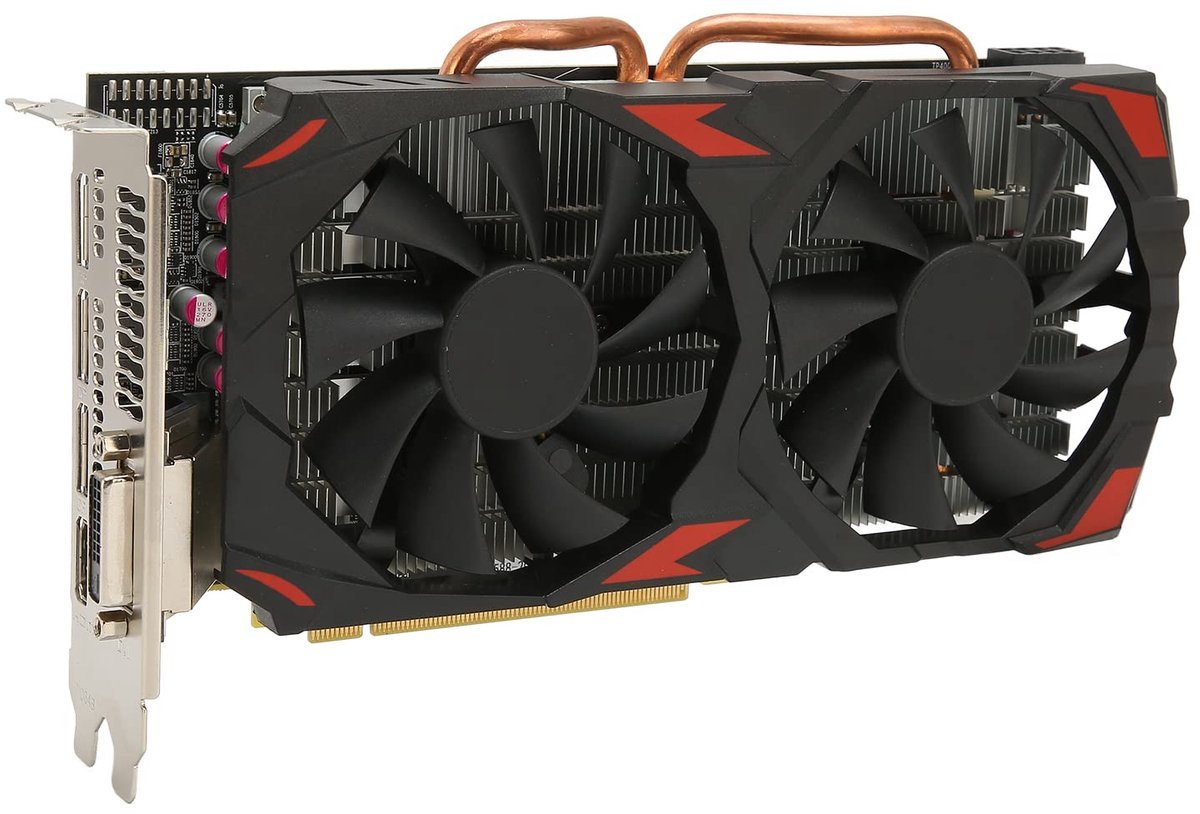 RX Rx 580 Grafische Kaart, 8Gb Gddr5 256Bit-Ondersteuning 8K 2 Koelventilatoren 16 Pci Express 3.0 Gaming-Grafische Kaart Uitgerust Met 2048 Stream Processor-Chip Voor Thuiskantoor
