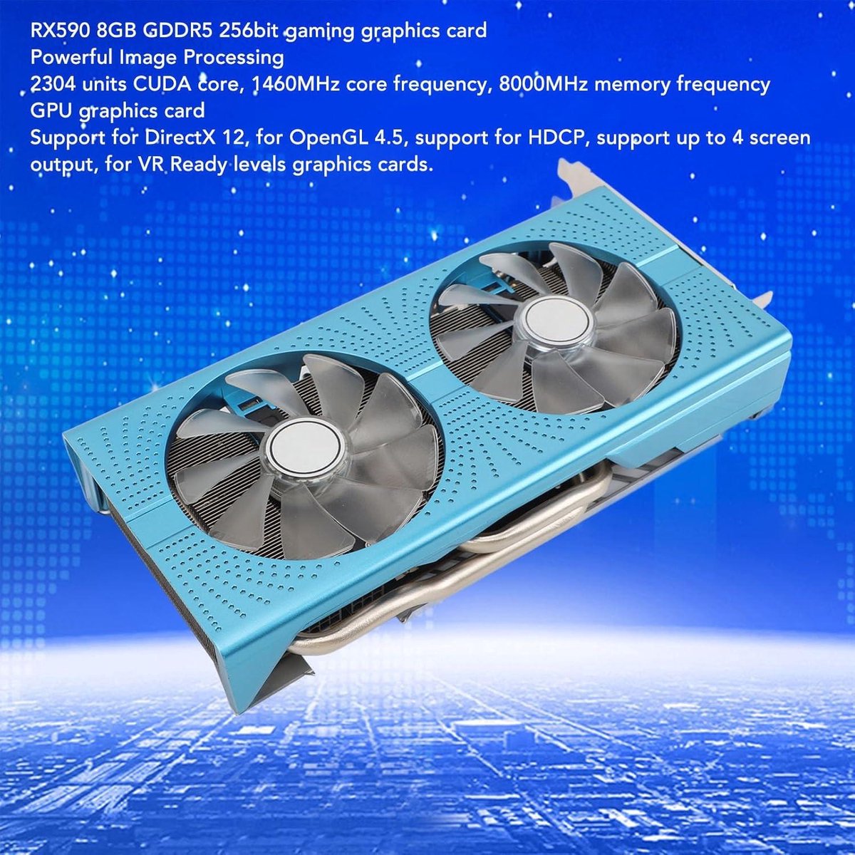 AMD Radeon RX 590 8GB GDDR5 Gaming Grafische Kaart - afbeelding 2