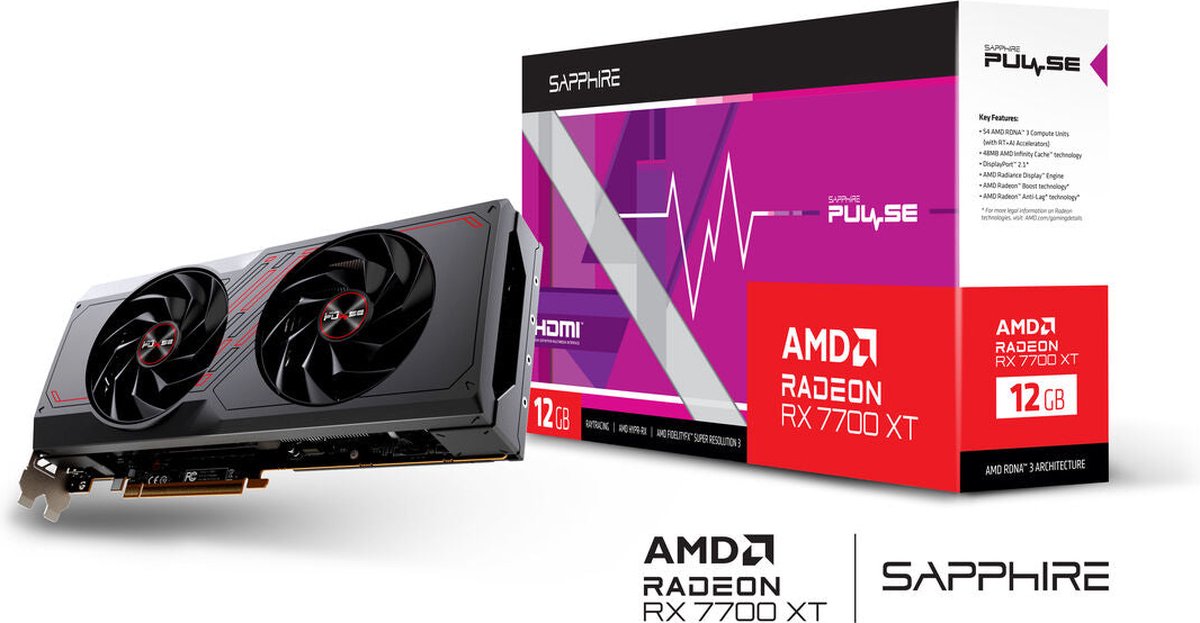 Pulse AMD Radeon RX 7700 XT 12GB GDDR6 Videokaart - afbeelding 9