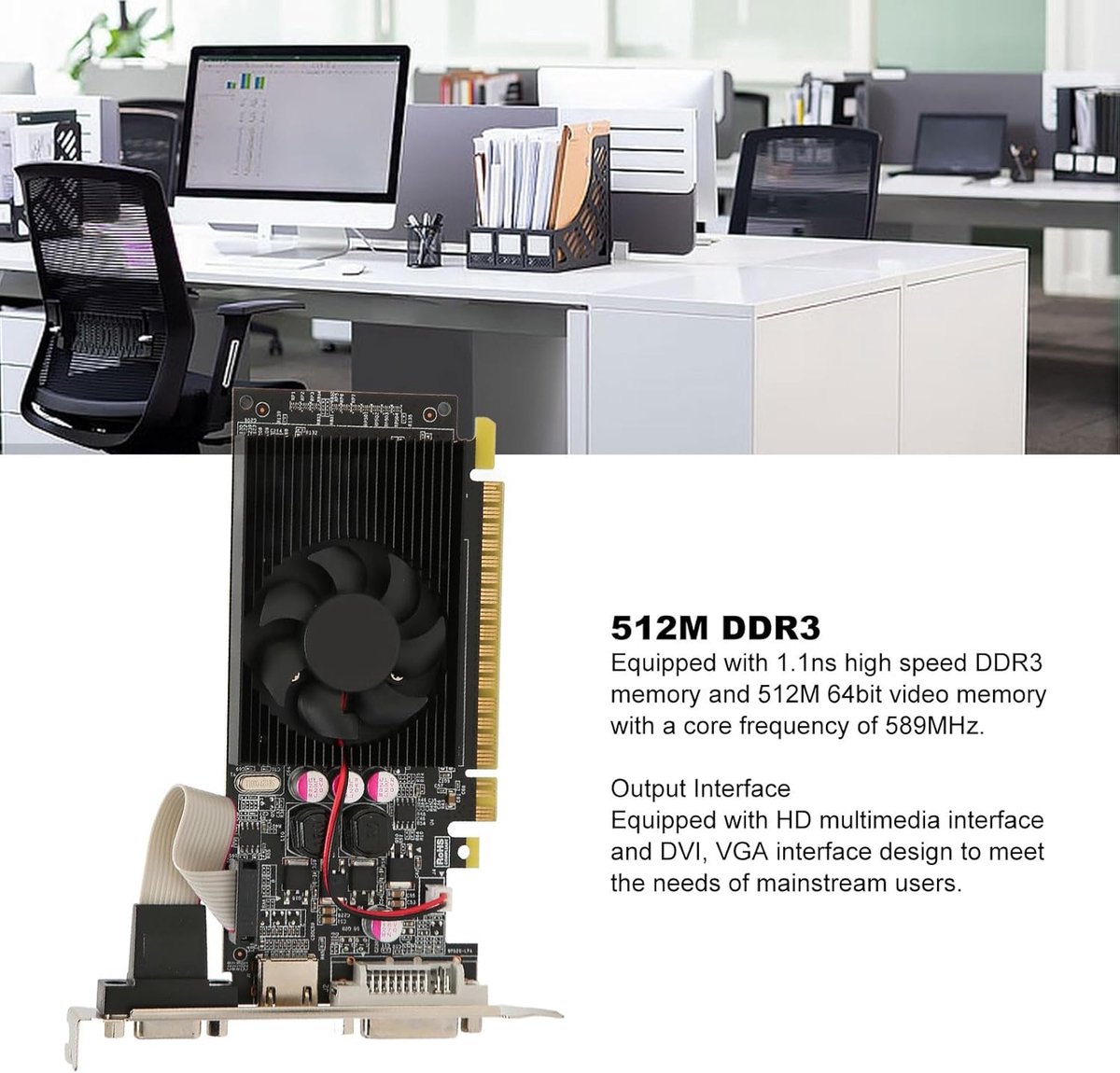 Snelshoppen gt210 512m 64bit ddr3 met koel 6 orig - SnelShoppen GeForce GT 210 512MB DDR3 0GB Videokaart