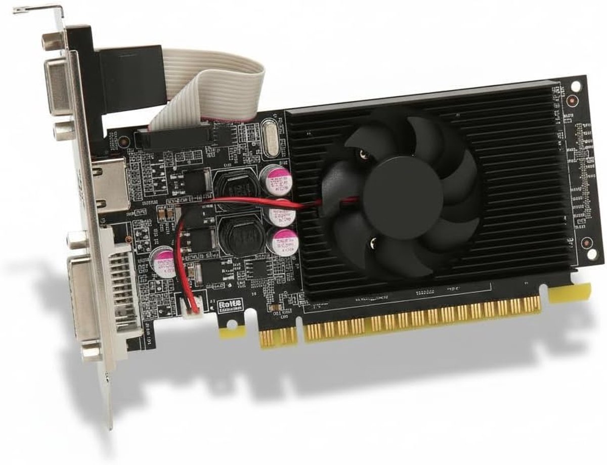 SnelShoppen Snelshoppen - Gt210 Grafische Kaart 512M 64Bit Ddr3 Videokaart Met Koelventilator Vga Dvi Hdmi Poorten 8-Pin Voeding Voor Gaming En Computergebruik