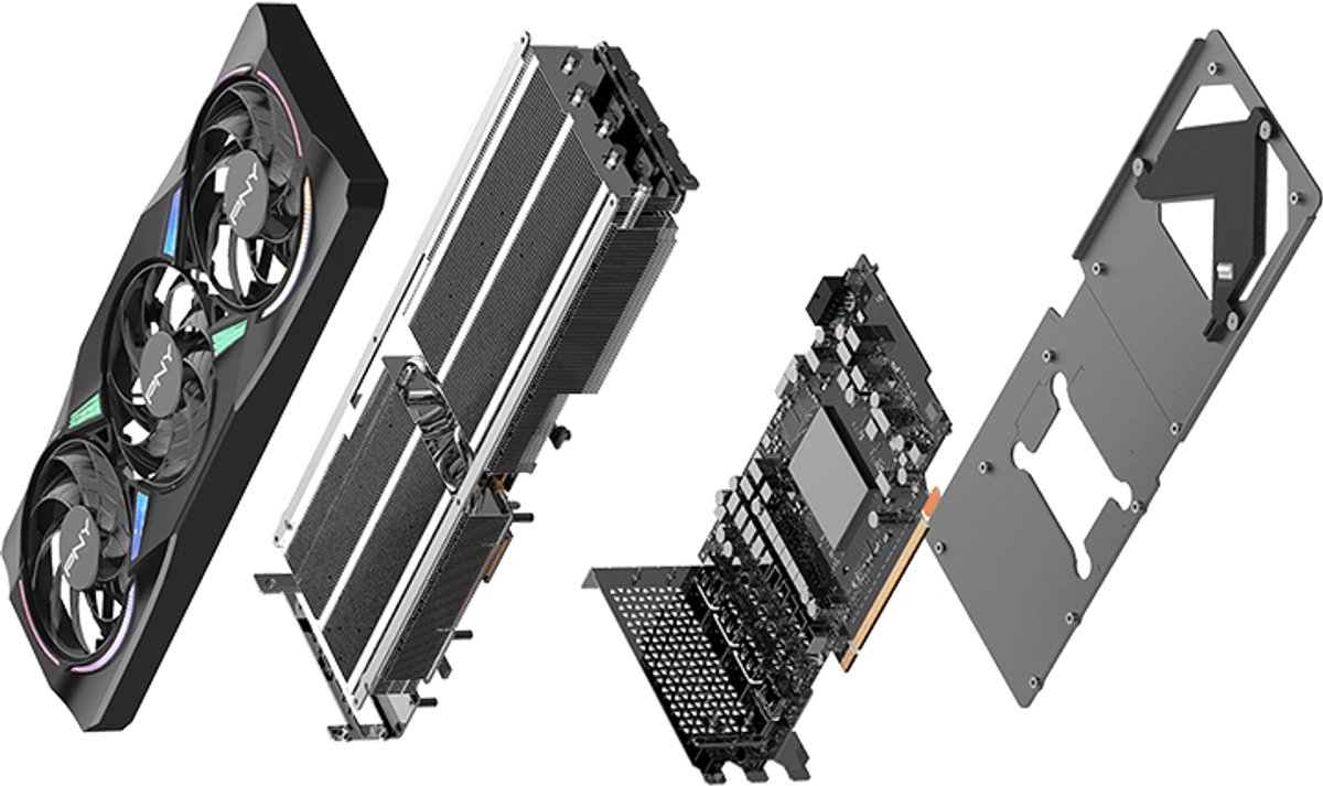 VGA PNY GeForce RTX 5070 Ti Epic-X RGB OC 16GB Videokaart (Black) - afbeelding 10