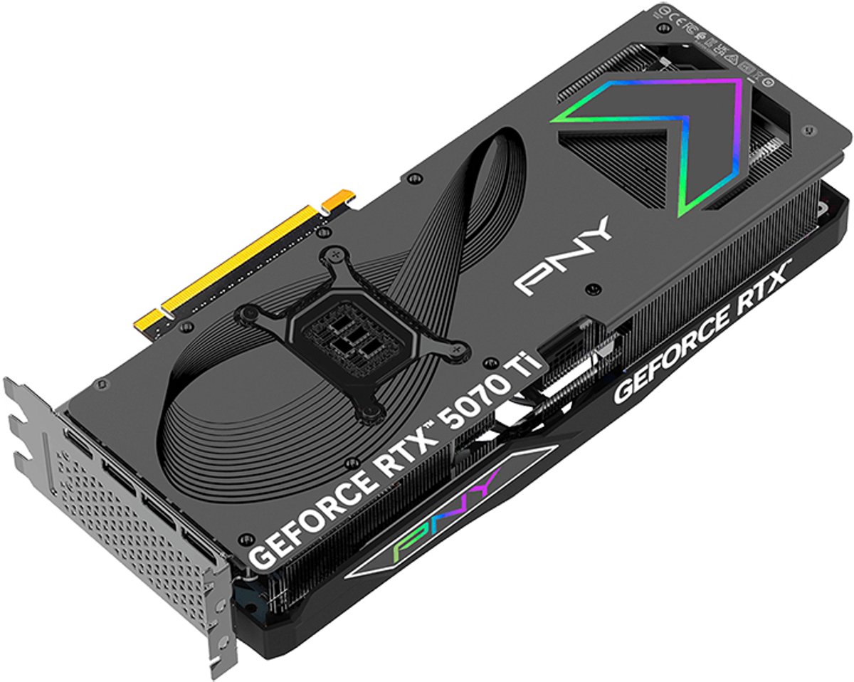 VGA PNY GeForce RTX 5070 Ti Epic-X RGB OC 16GB Videokaart (Black) - afbeelding 7