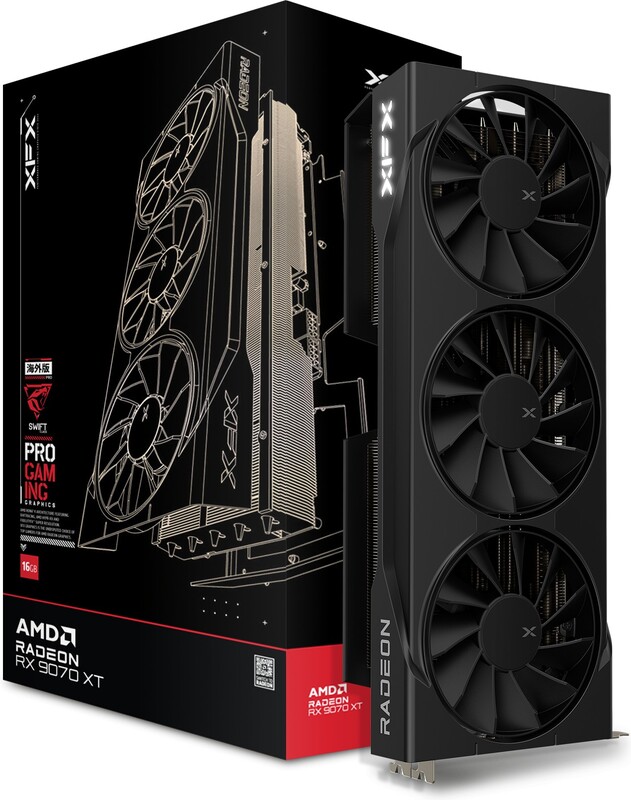 Xfx radeon rx 9070 xt swift 5 orig - XFX Swift Radeon RX 9070 XT Triple Fan Gaming 16GB Videokaart (Black)