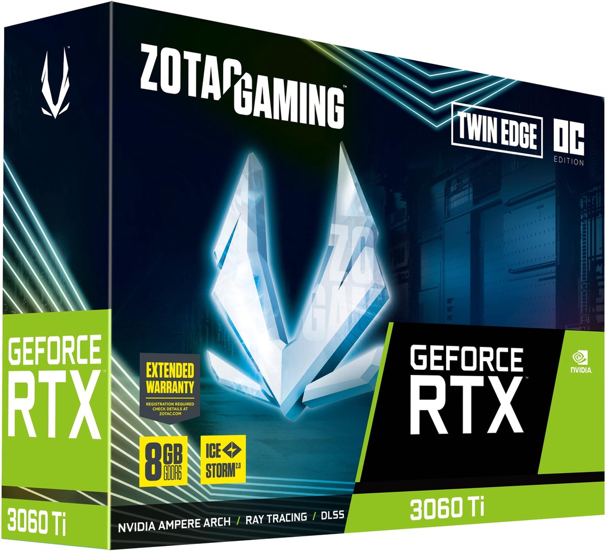 Zotac Geforce Rtx 3060 Ti Twin Edge Oc 8Gb Lhr - Videokaart - afbeelding 2