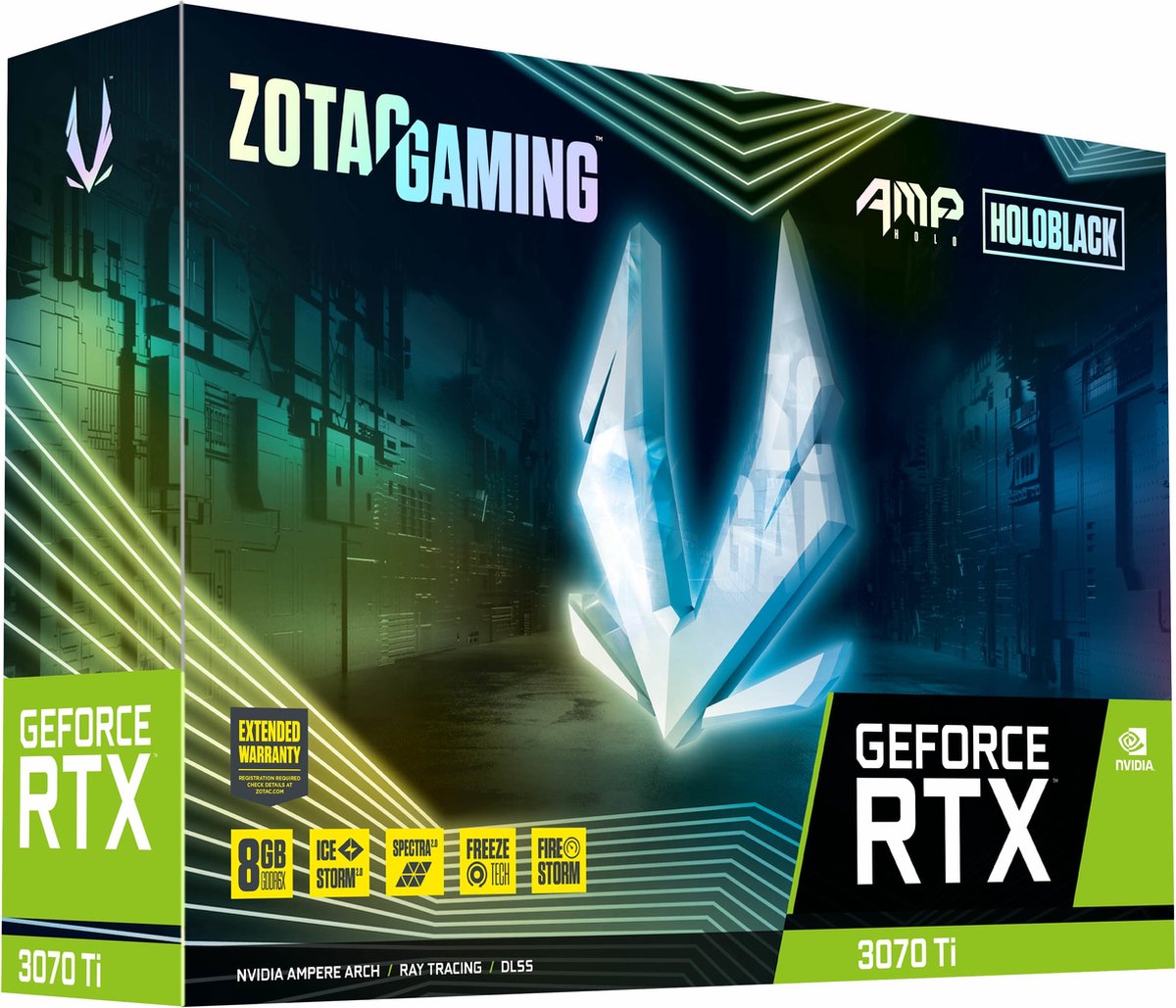 Zotac Gaming Geforce Rtx 3070 Ti Amp Holo Nvidia 8 Gb Gddr6X videokaart - afbeelding 2