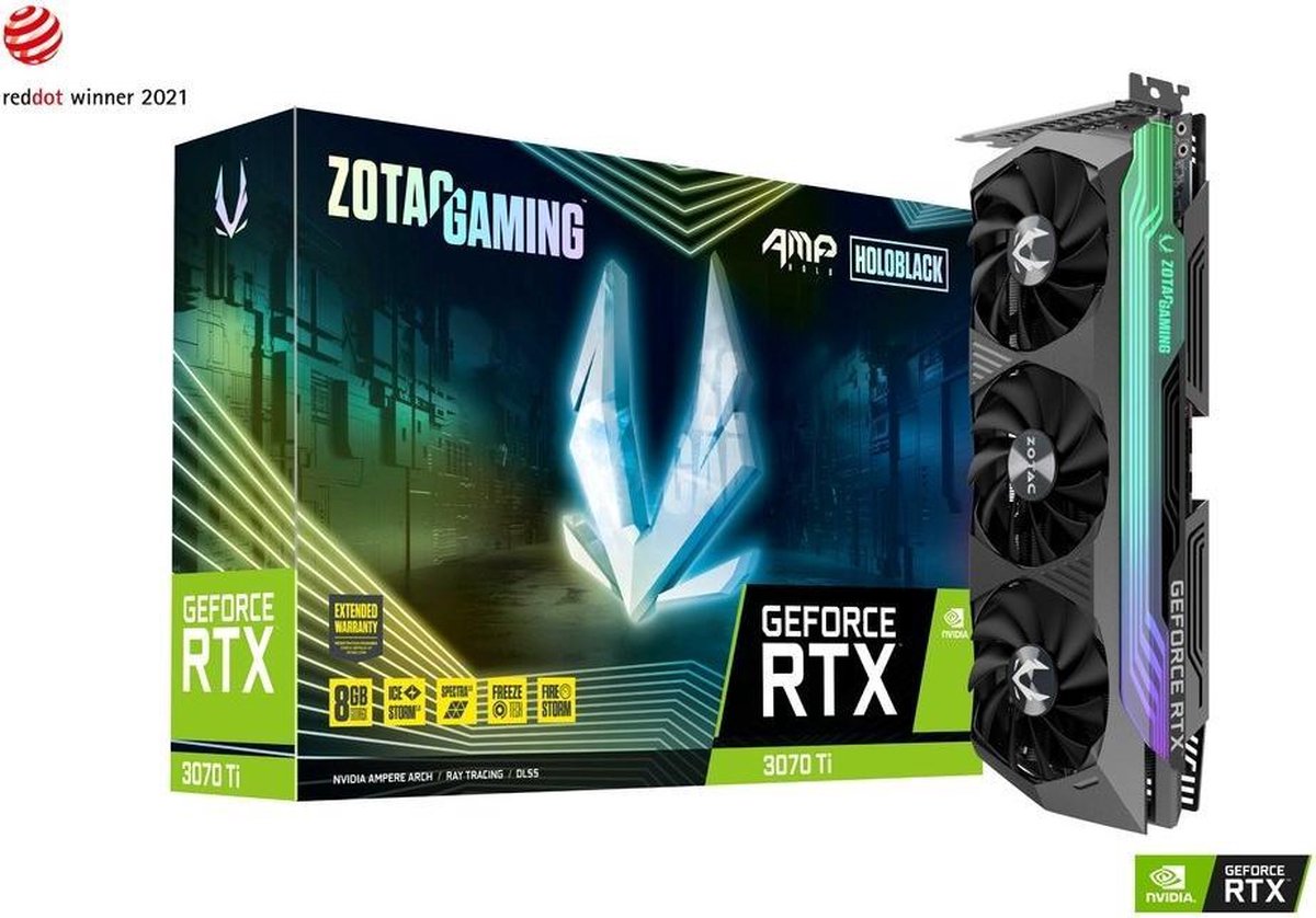 Zotac Gaming Geforce Rtx 3070 Ti Amp Holo Nvidia 8 Gb Gddr6X videokaart - afbeelding 8