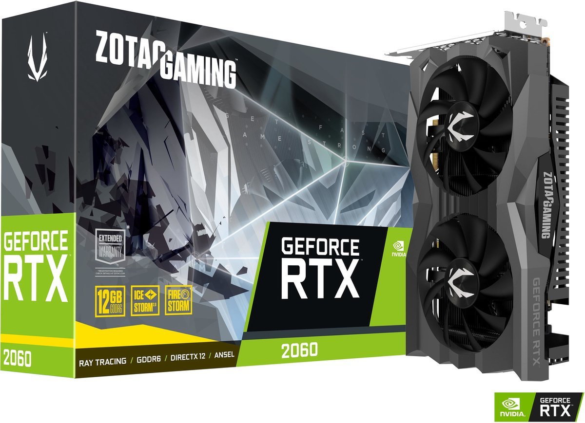 Zotac Zotac Zt-T20620F-10M Videokaart Nvidia Geforce Rtx 2060 12 Gb Gddr6