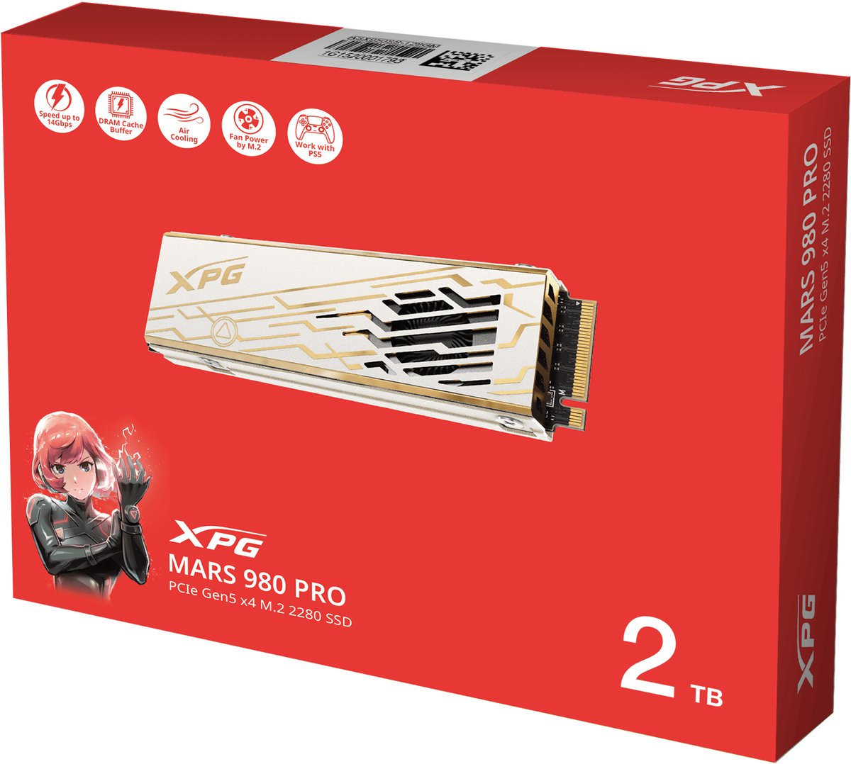 XPG Mars 980 Pro 2TB PCIe Gen5 NVMe M.2 SSD - afbeelding 3