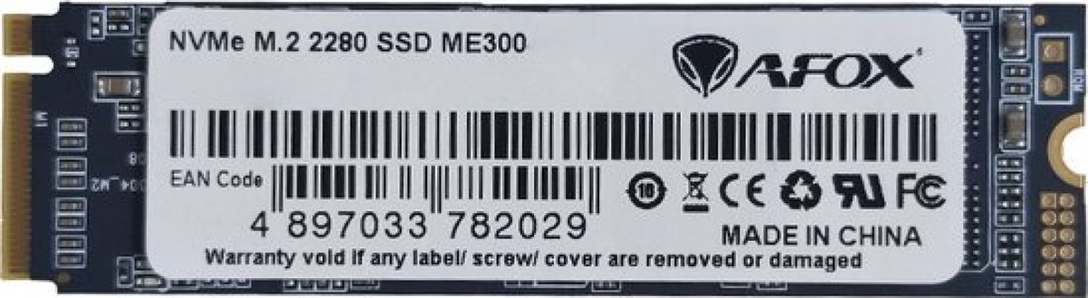 AFOX Afox Me300 - Interne Ssd - 256Gb - 2000 Mb/S Leessnelheid - Pcie 3.0 Nvme - M.2