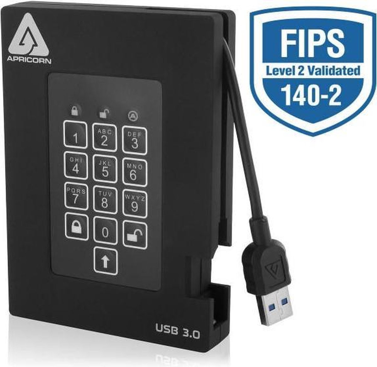 Apricorn Padlock Fortress Ssd 512 Gb opslag