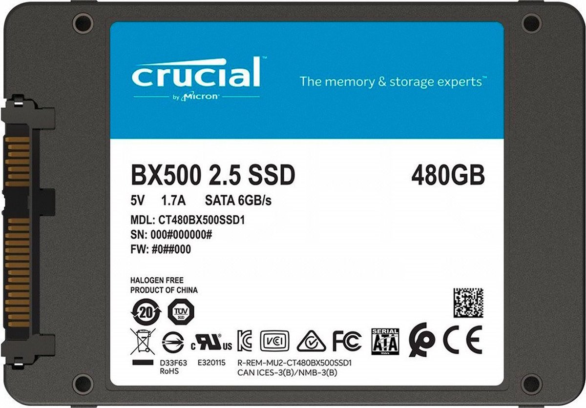 BX500 500GB 3D NAND SATA 2.5-inch SSD - afbeelding 3