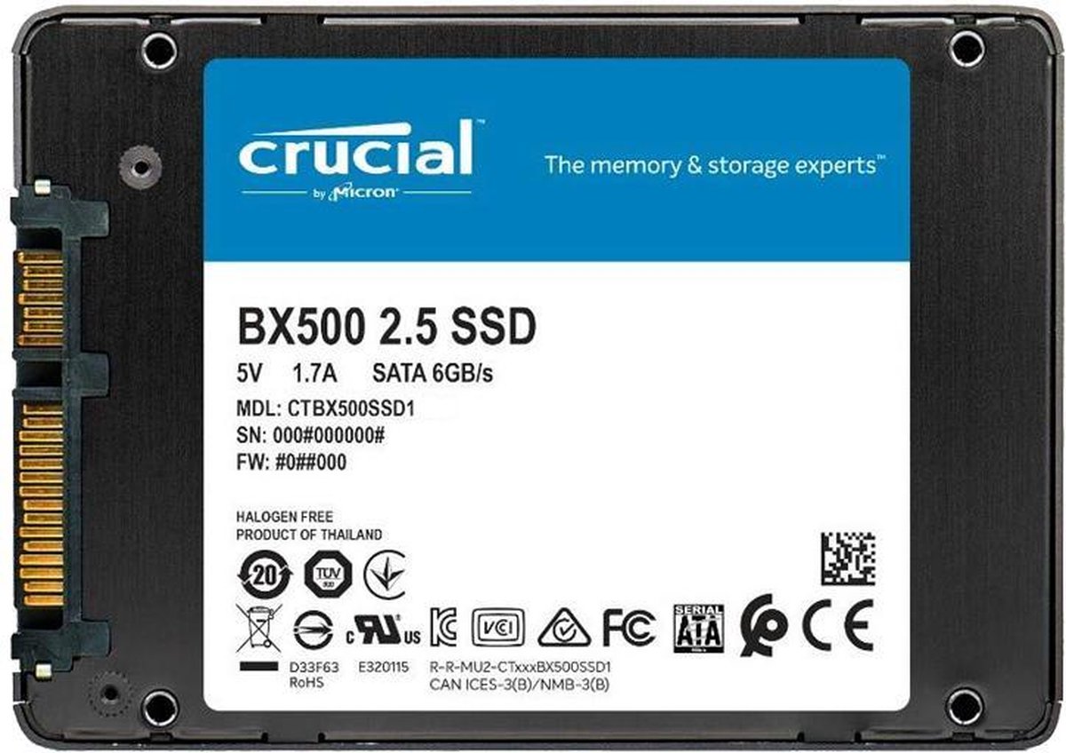 BX500 500GB 3D NAND SATA 2.5-inch SSD - afbeelding 7