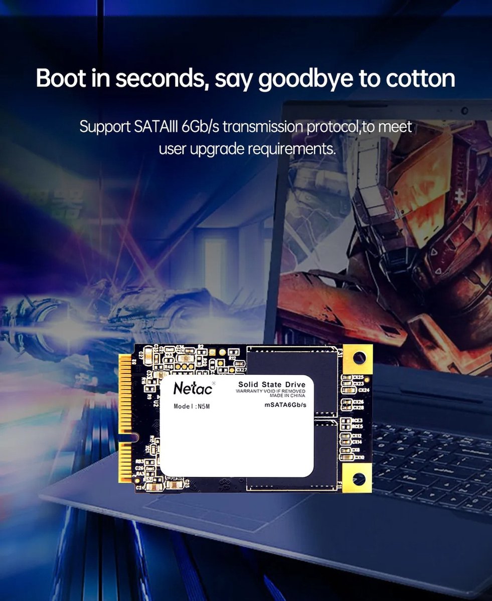 Netac Pro 512GB mSATA SSD - afbeelding 3