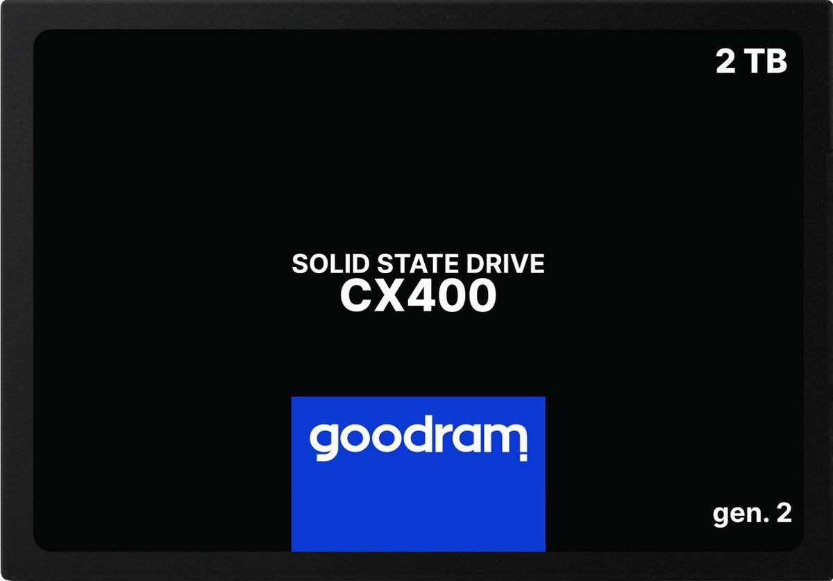 Goodram Goodram Cx400 | 2Tb Sata Ssd | 2.5'' | 550Mb/S Lezen | 500Mb/S Schrijven
