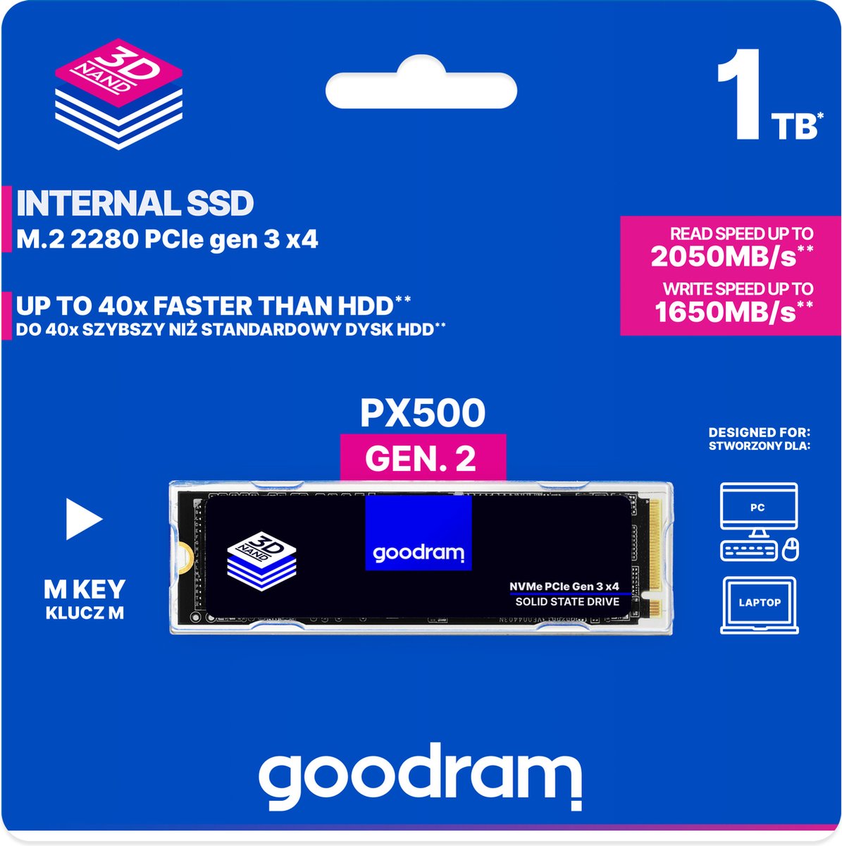 PX500 1TB M.2 PCIe Gen3 NVMe SSD - afbeelding 4