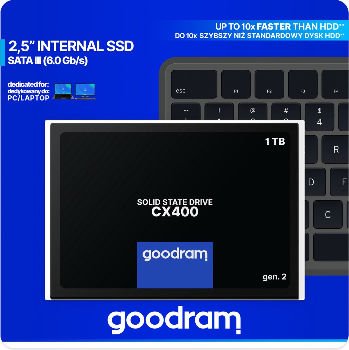 Goodram CX400 Gen.2 1 TB SATA III SSD - afbeelding 2