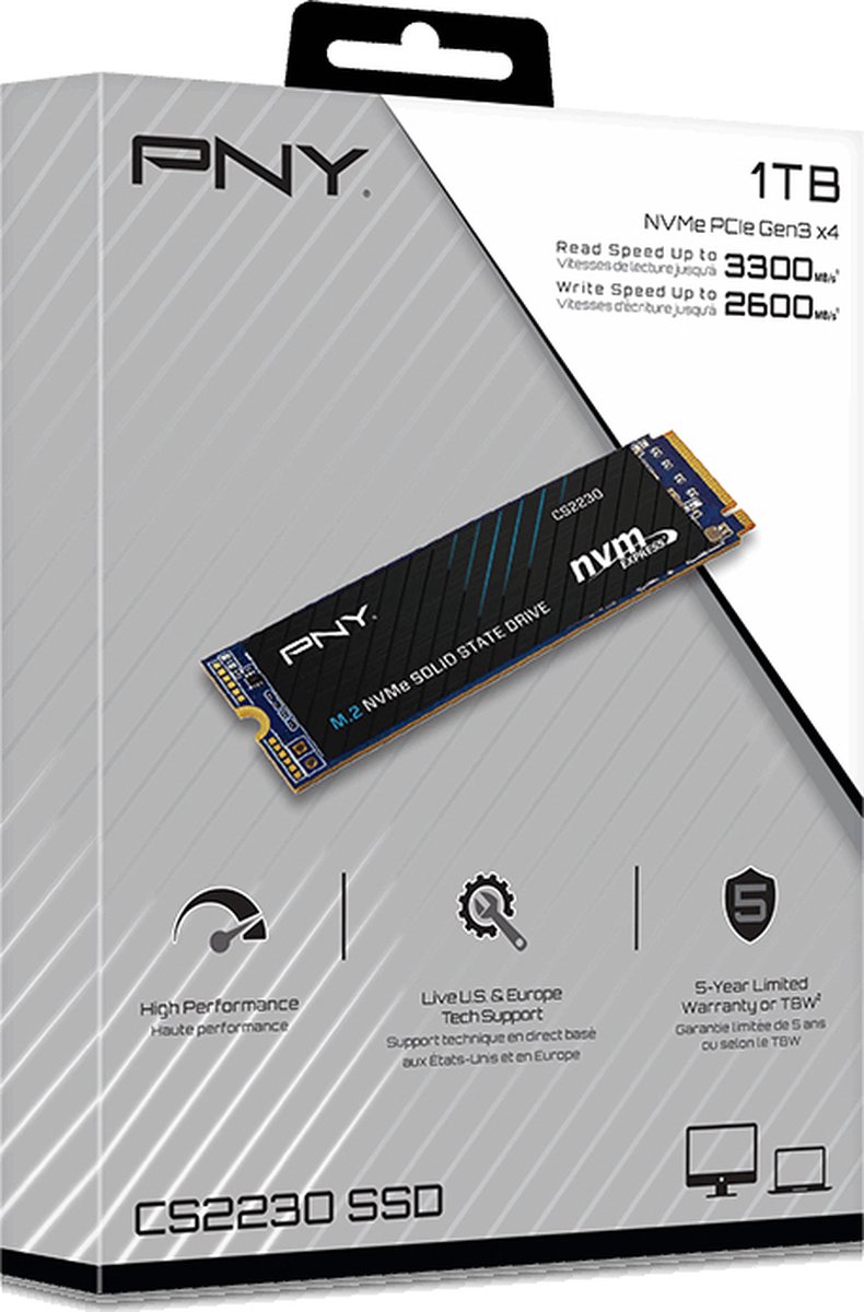 PNY CS2230 1TB M.2 NVMe Gen3 x4 SSD - afbeelding 2