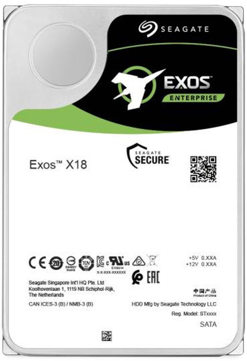 Hard Hard Drive Seagate Exos X18 16 Tb 3,5"