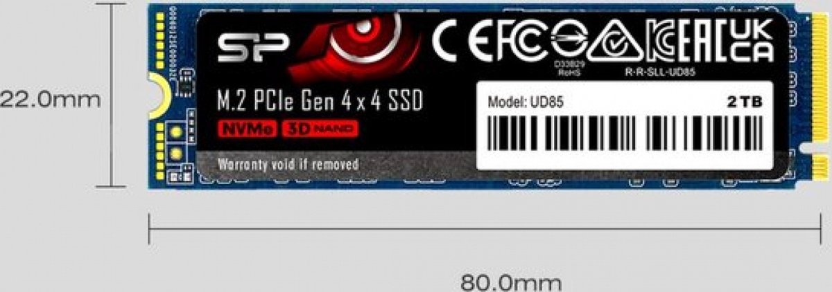 Silicon Power UD85 1TB NVMe PCIe 4.0 SSD - afbeelding 4