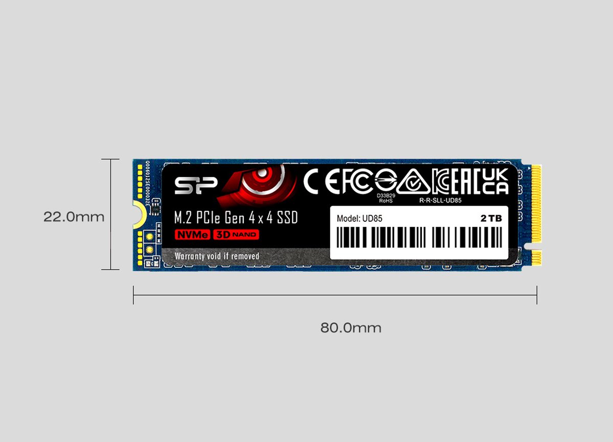 Silicon Power UD85 1TB NVMe PCIe 4.0 SSD - afbeelding 6