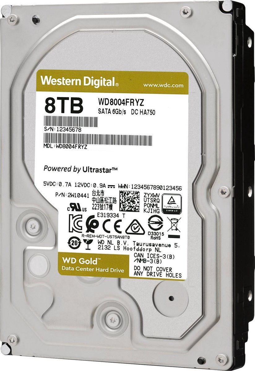 Hard drive western digital sata gol 2608127 2 orig - Western Digital Gold 8TB HDD