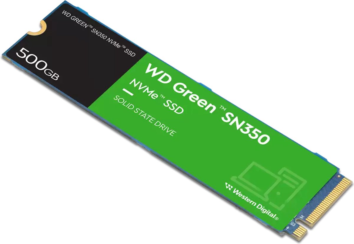 Western Digital Green SN350 NVMe SSD 500GB M.2 2280 PCIe Gen3 x4 - afbeelding 2